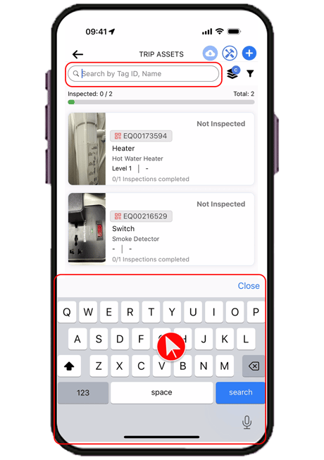 How to Filter Asssets Mobile page 2