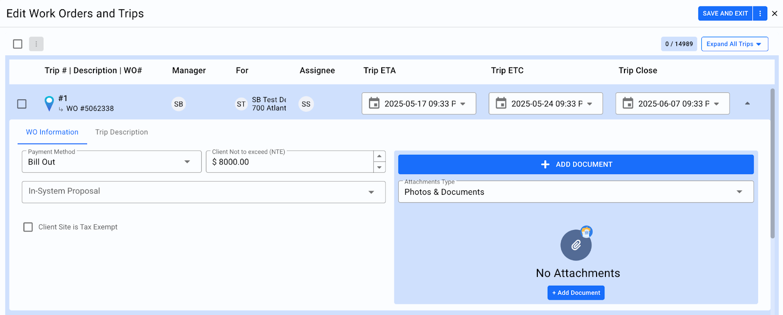 How To Edit Work Orders & Trips in Bulk